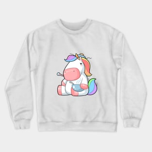 Kawaii unicorn sick Crewneck Sweatshirt